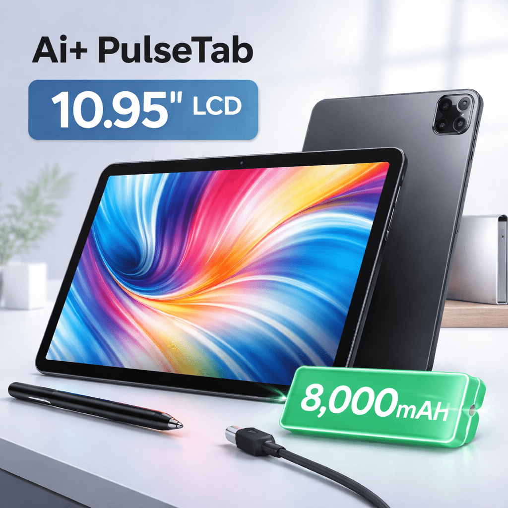 Ai+ PulseTab estreia com tela 90 Hz e 8.000 mAh