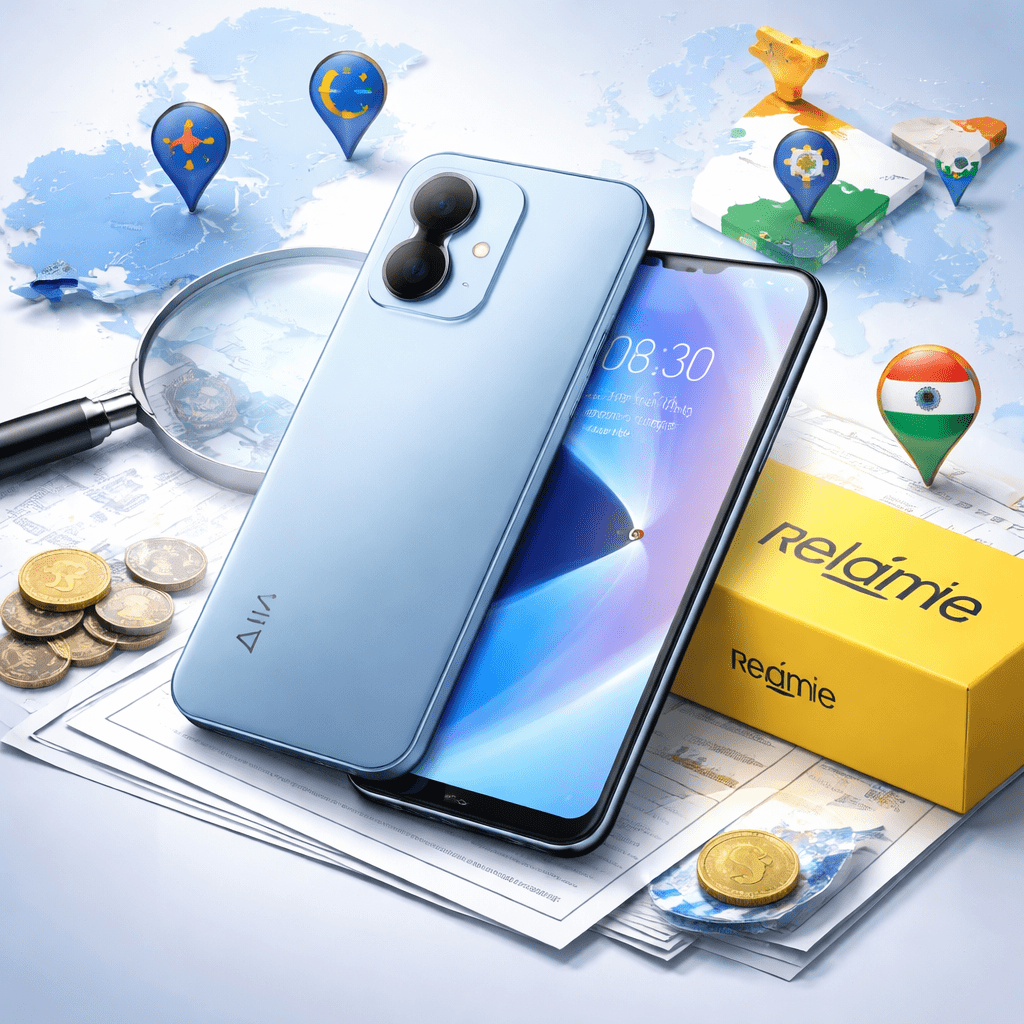 Realme C100X vaza com tela 120 Hz e 256 GB