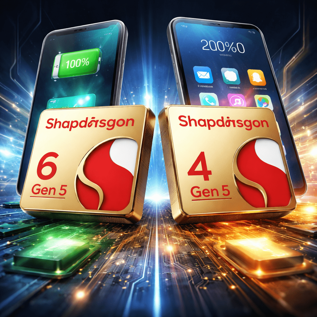 Snapdragon 6 Gen 5 e 4 Gen 5 miram bateria